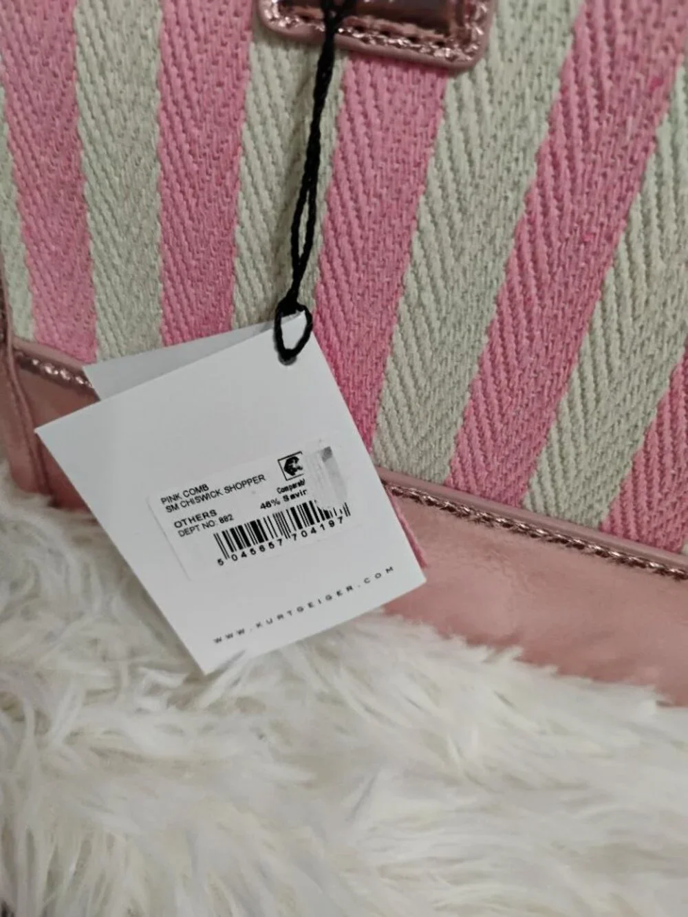 Kurt Geiger London Small Chiswick Shopper Pink Combo NWT - Picture 4 of 15